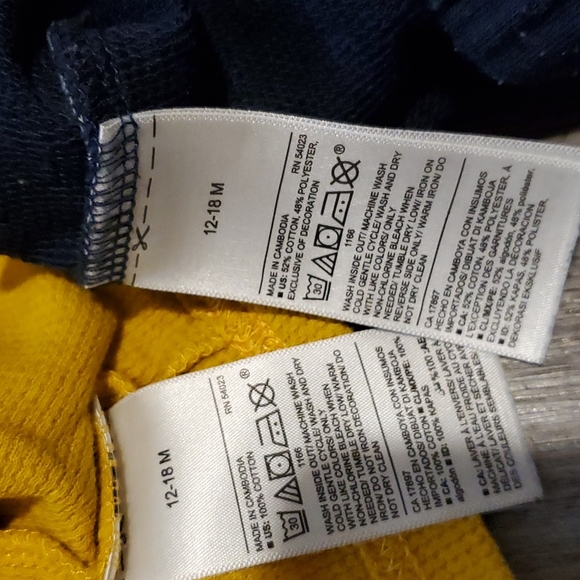 🧡 Old Navy | 2-Piece Toddler Outfit | Yellow Blue | 12-18 Months - Picture 3 of 3